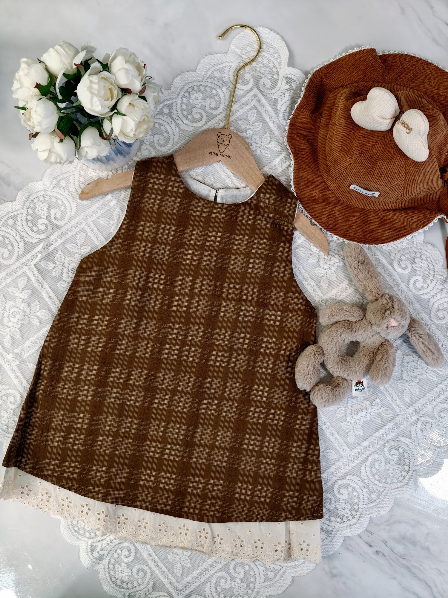 Plaid & Lace Dress