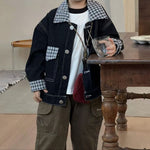 Plaid Pocket Denim Jacket