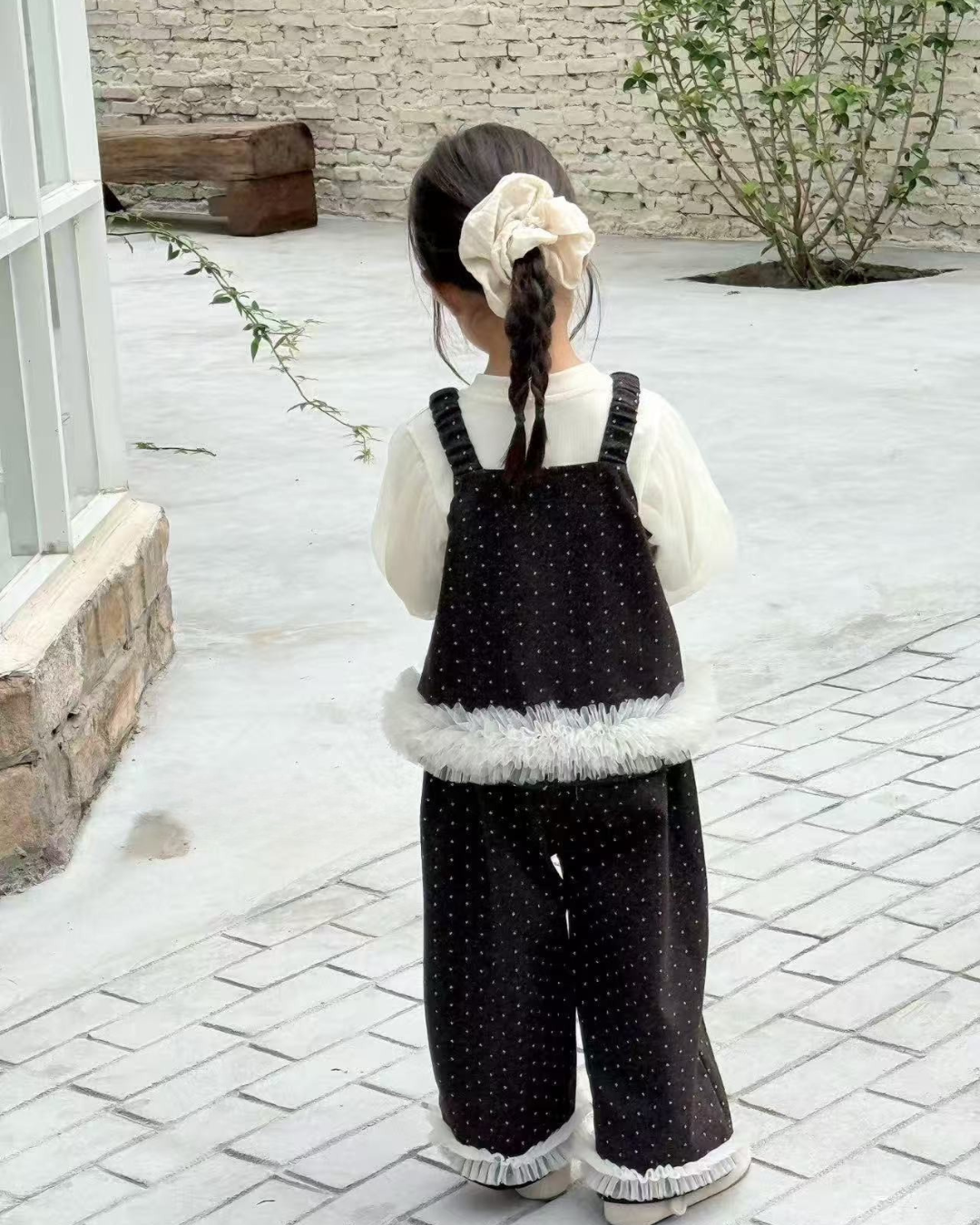 3PCS Polka Dot Vest Outfit Set