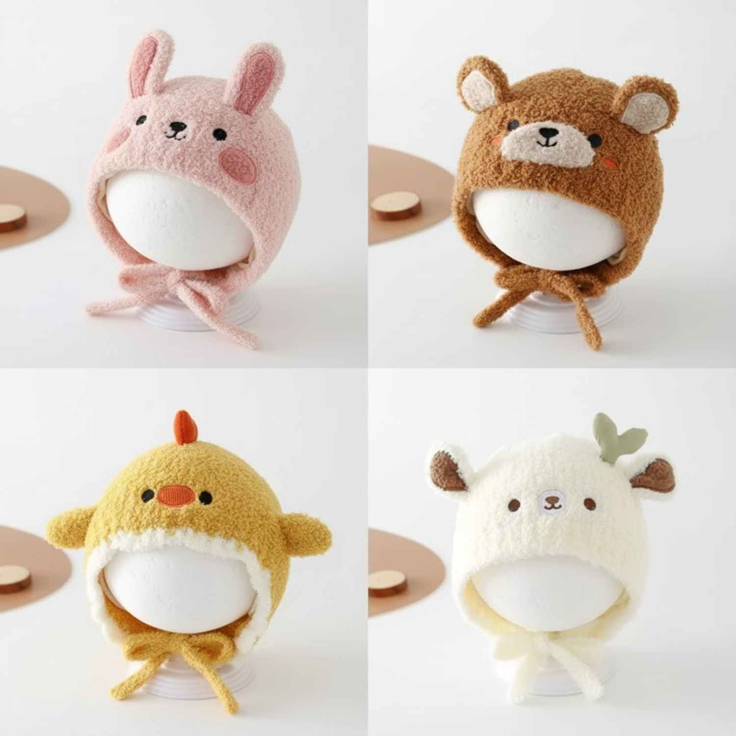 Fuzzy Animal Ear Winter Hat