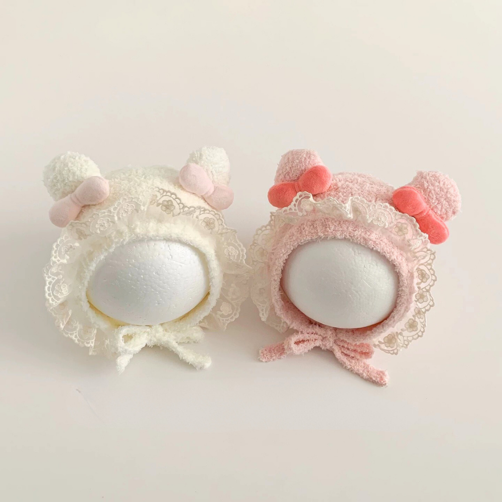 Sweet Bow-Ear Fleece Baby Bonnet