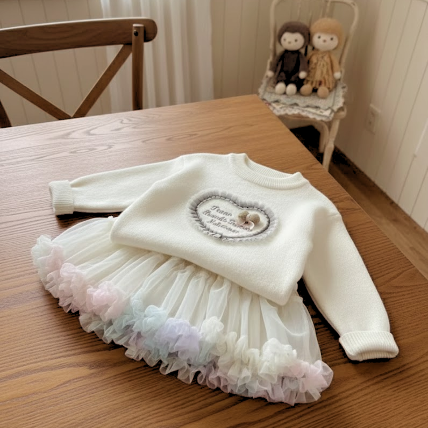 Heart Bow Knit Sweater