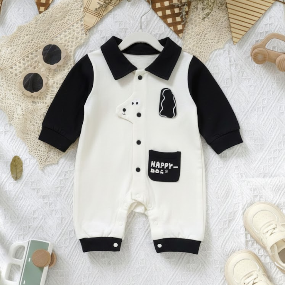 Happy Dog Color Block Jumpsuit