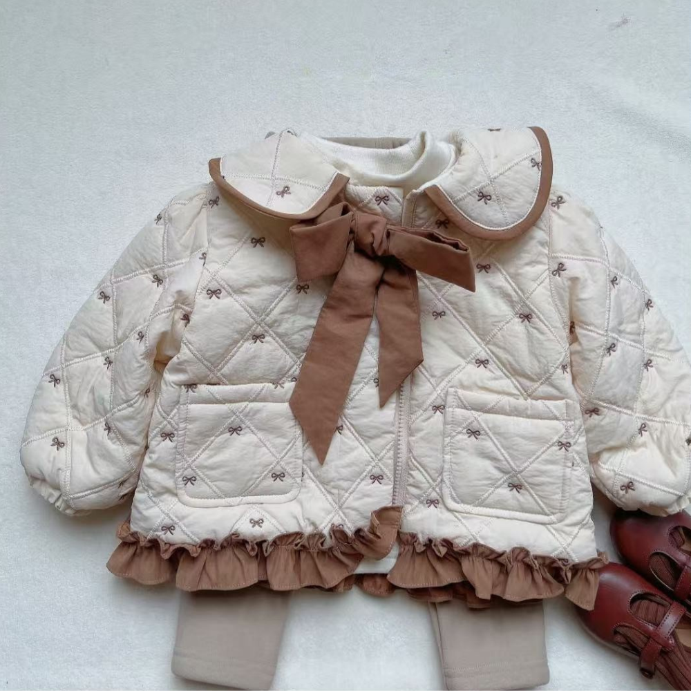 Ribbon Puff Quilted Jacket