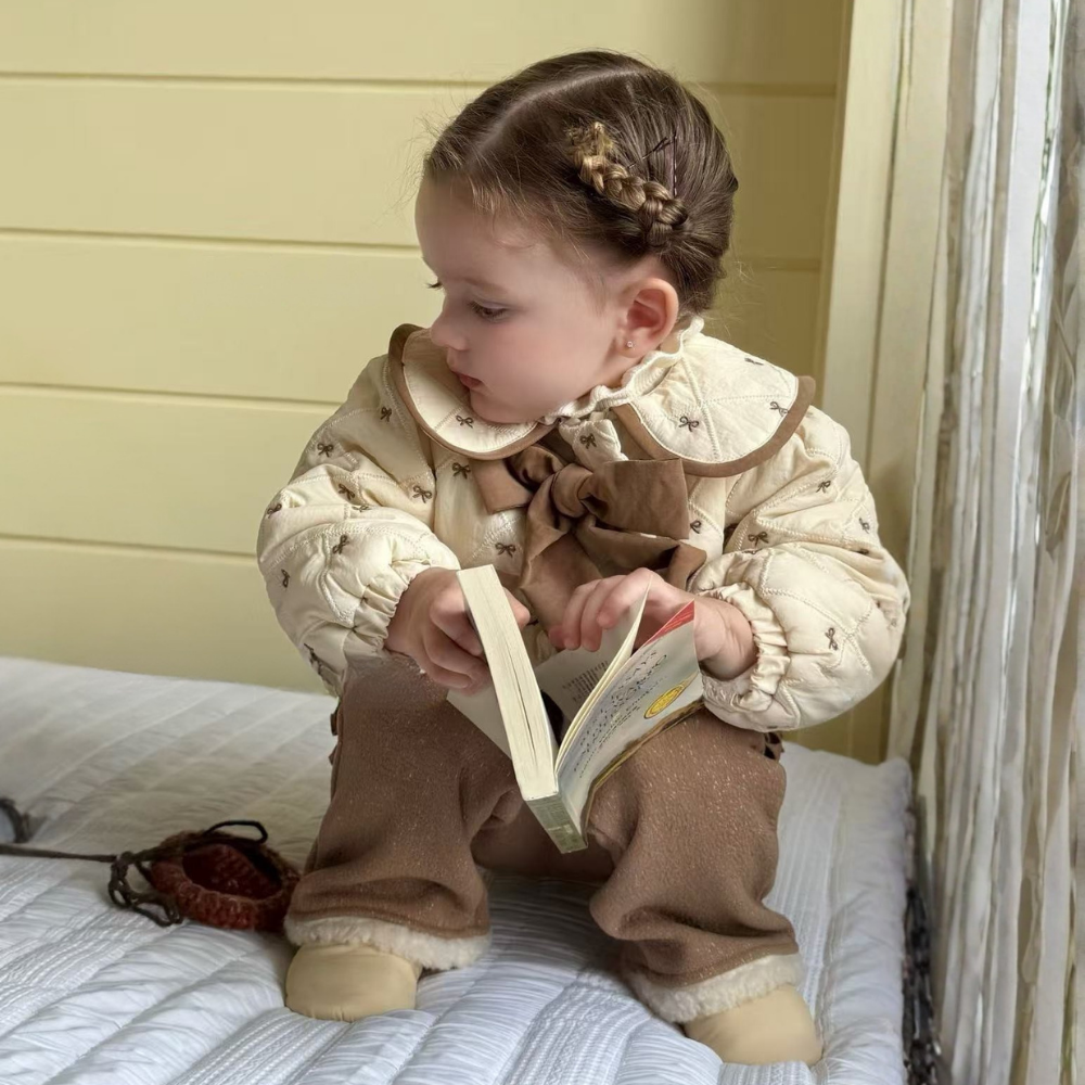 Ribbon Puff Quilted Jacket