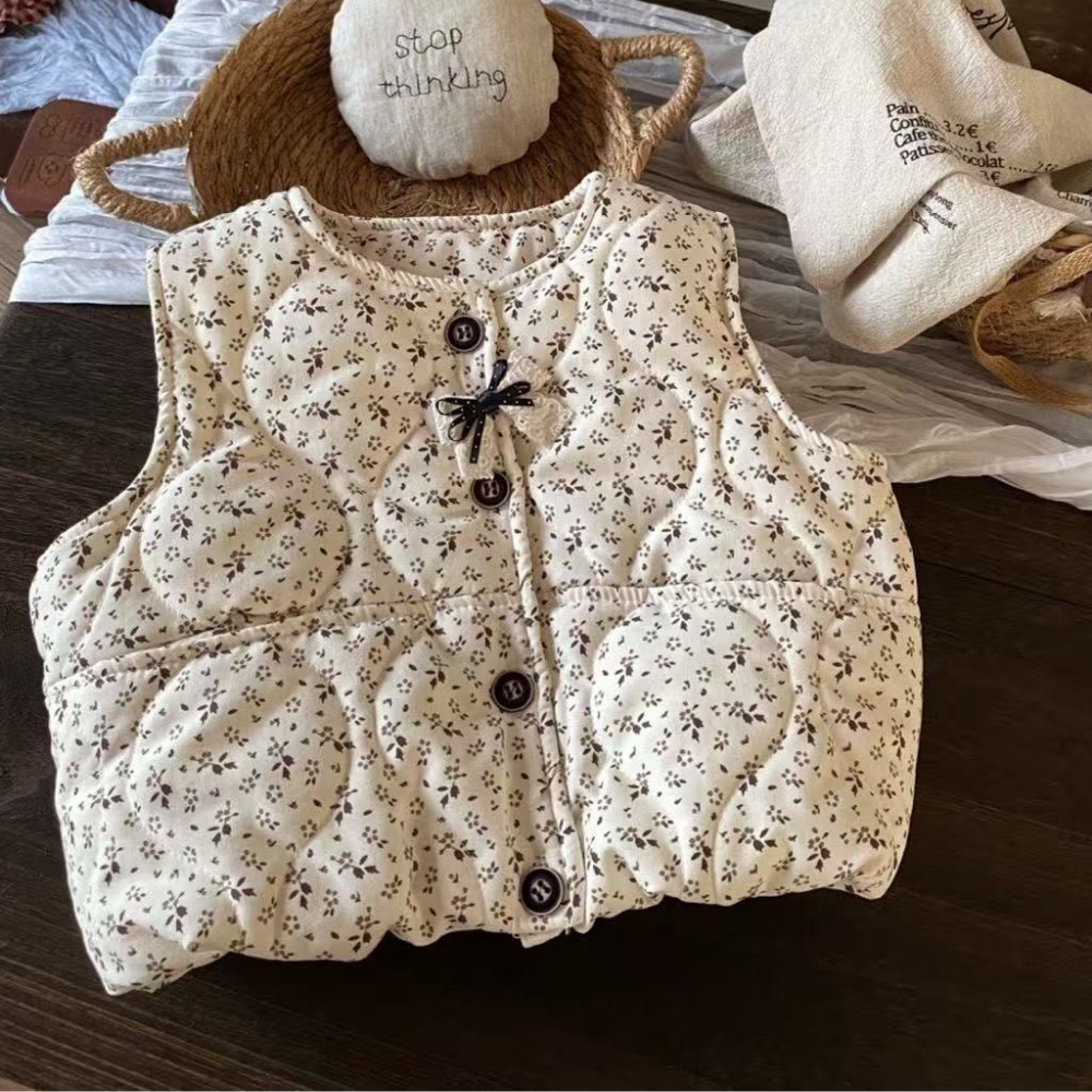 Cottage Floral Quilted Vest
