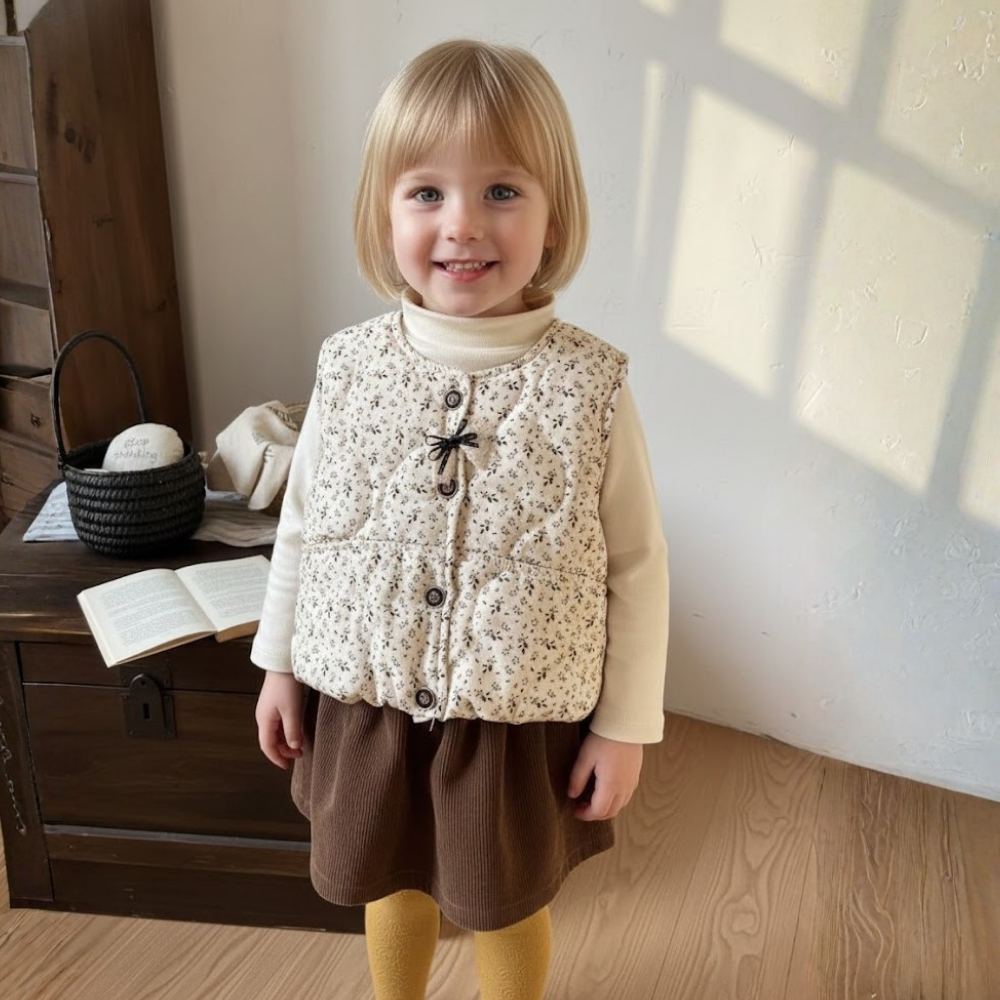 Cottage Floral Quilted Vest