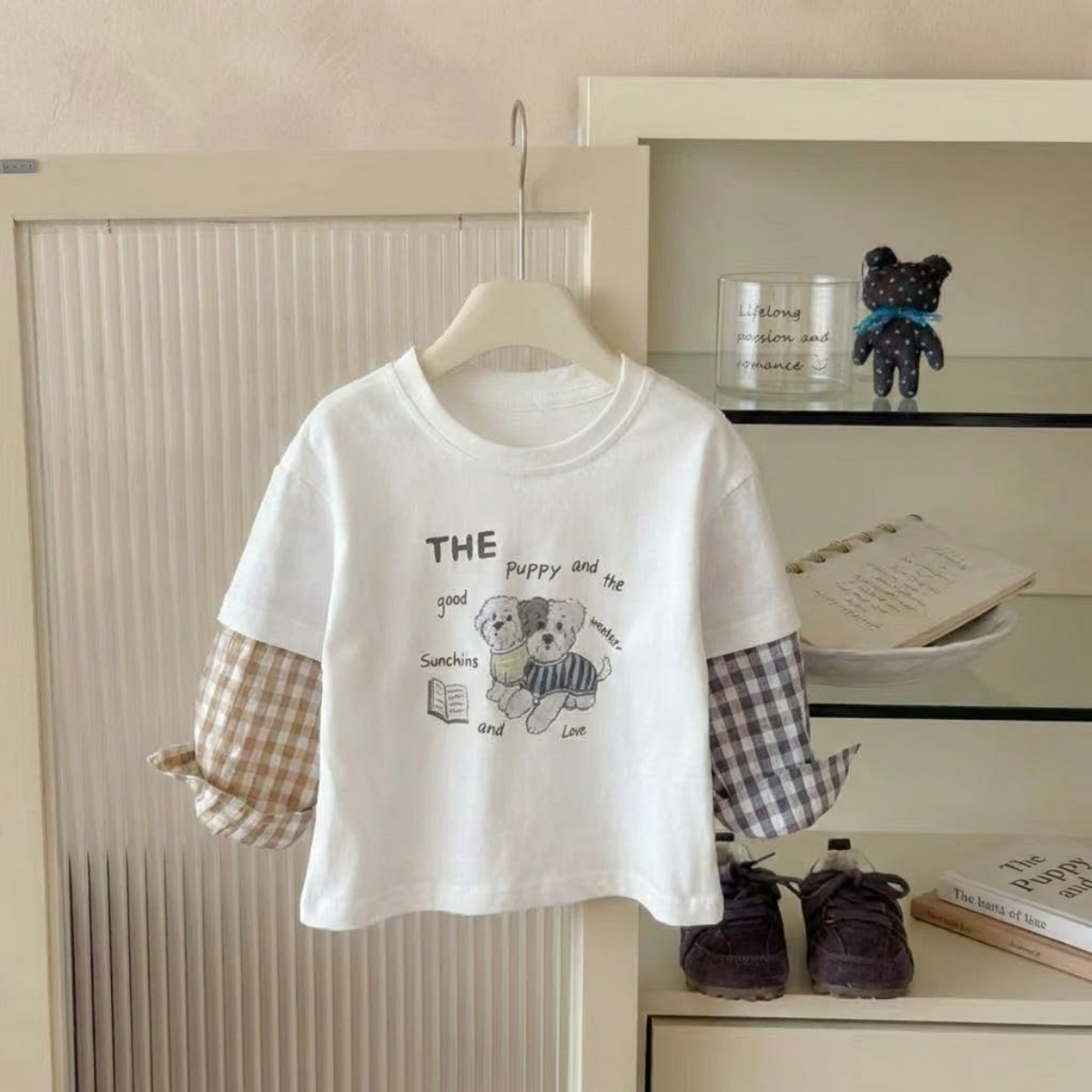 The Storybook Puppy Mock-Layer Tee