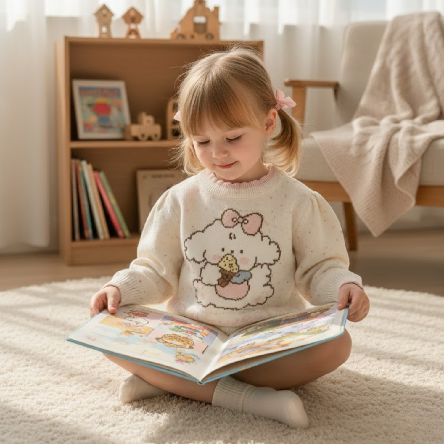 Cream Speckled Knit Sweater
