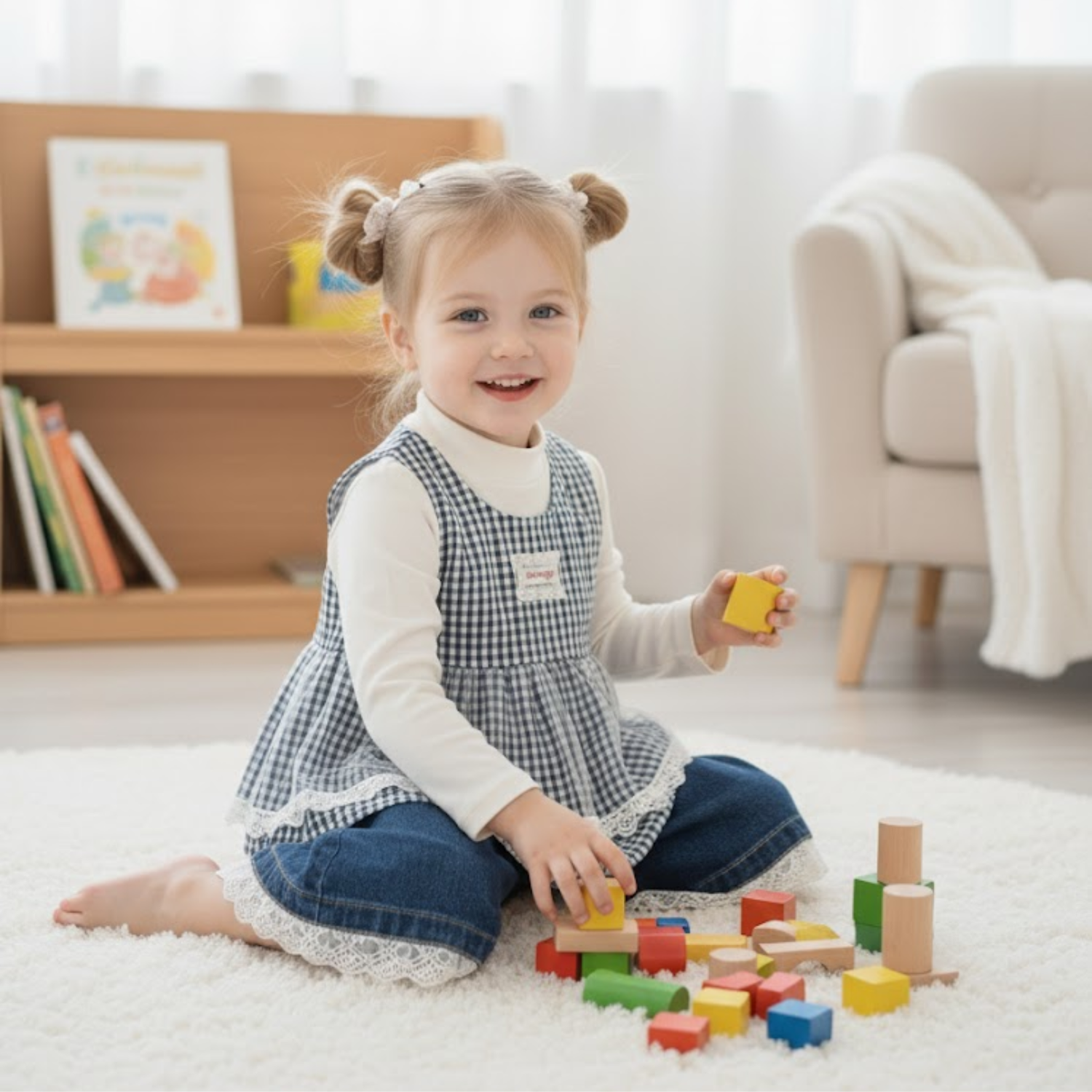 Gingham Layered 2-pcs Top