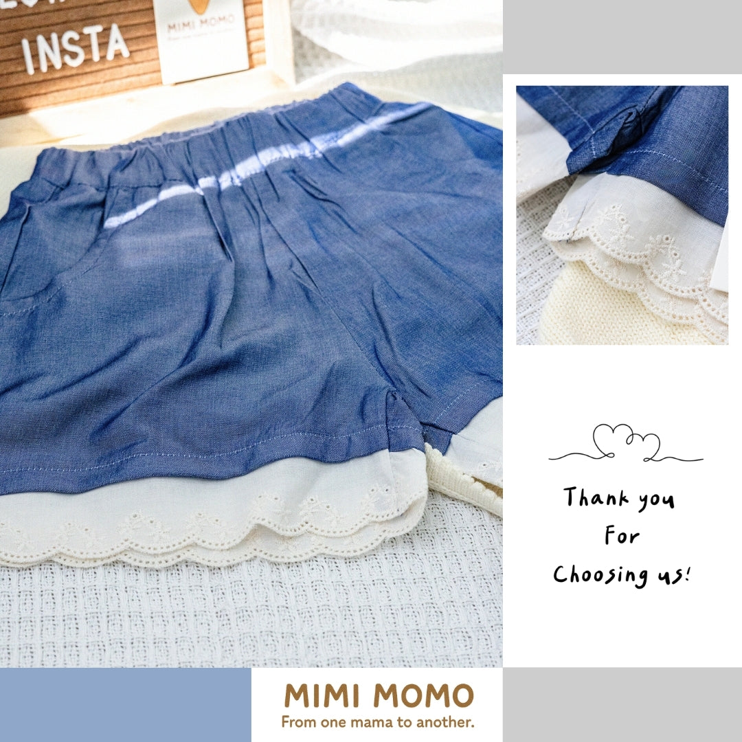 Summer Lace Denim Shorts