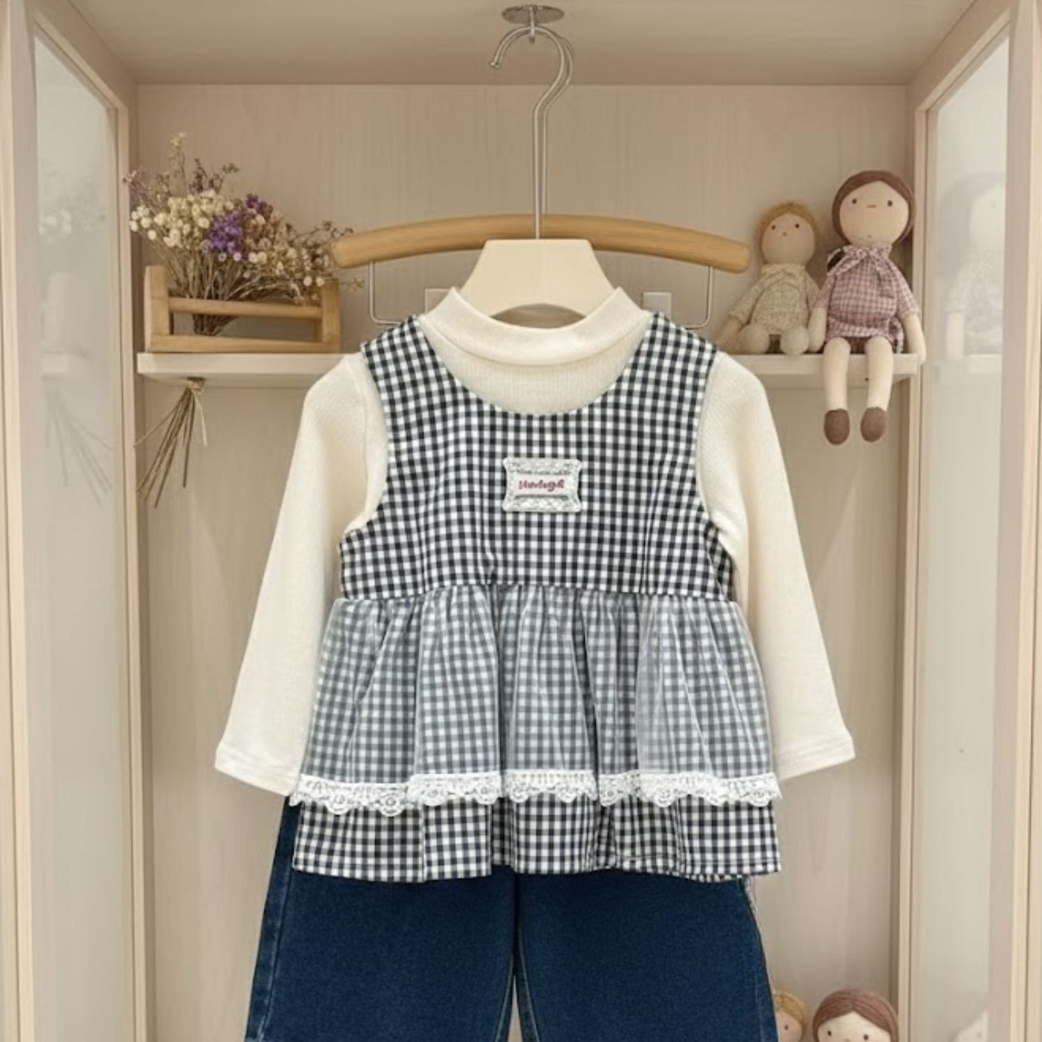 Gingham Layered 2-pcs Top