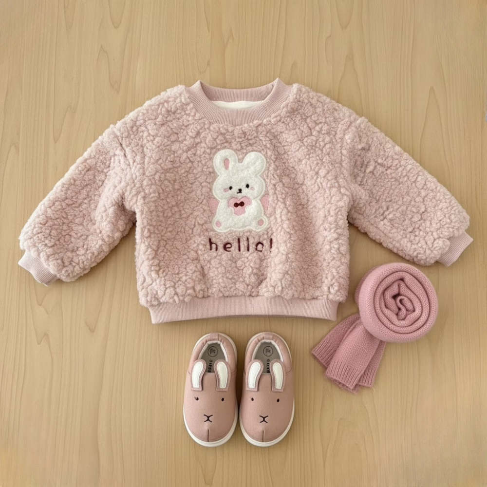 Blush Bunny Sherpa Pullover