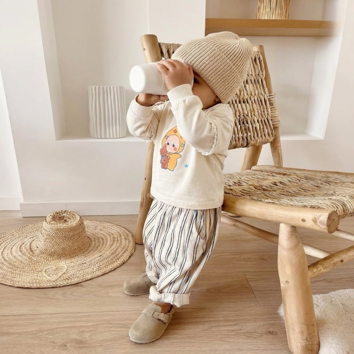 Kawaii Star Baby & Bear Layered Top