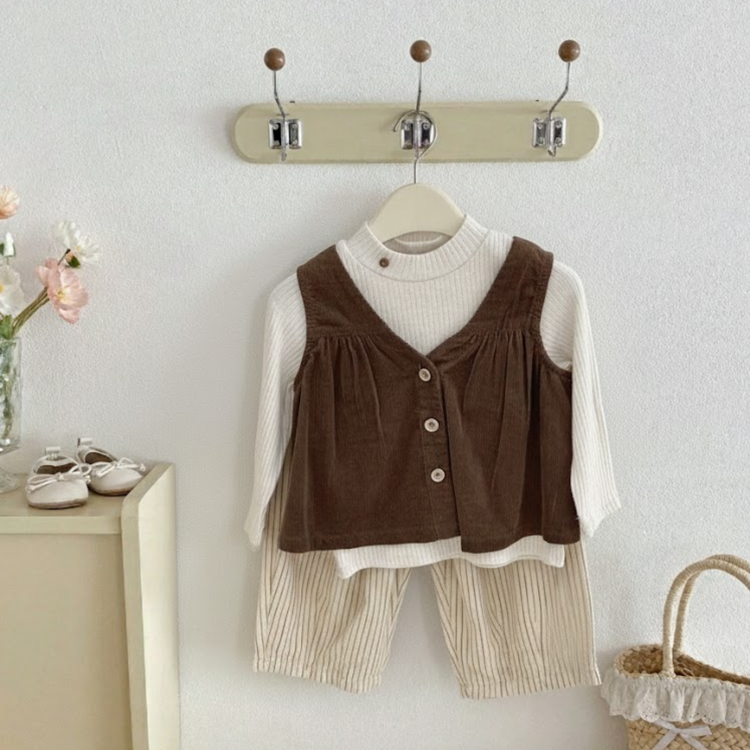 Striped Corduroy 3-Piece Set