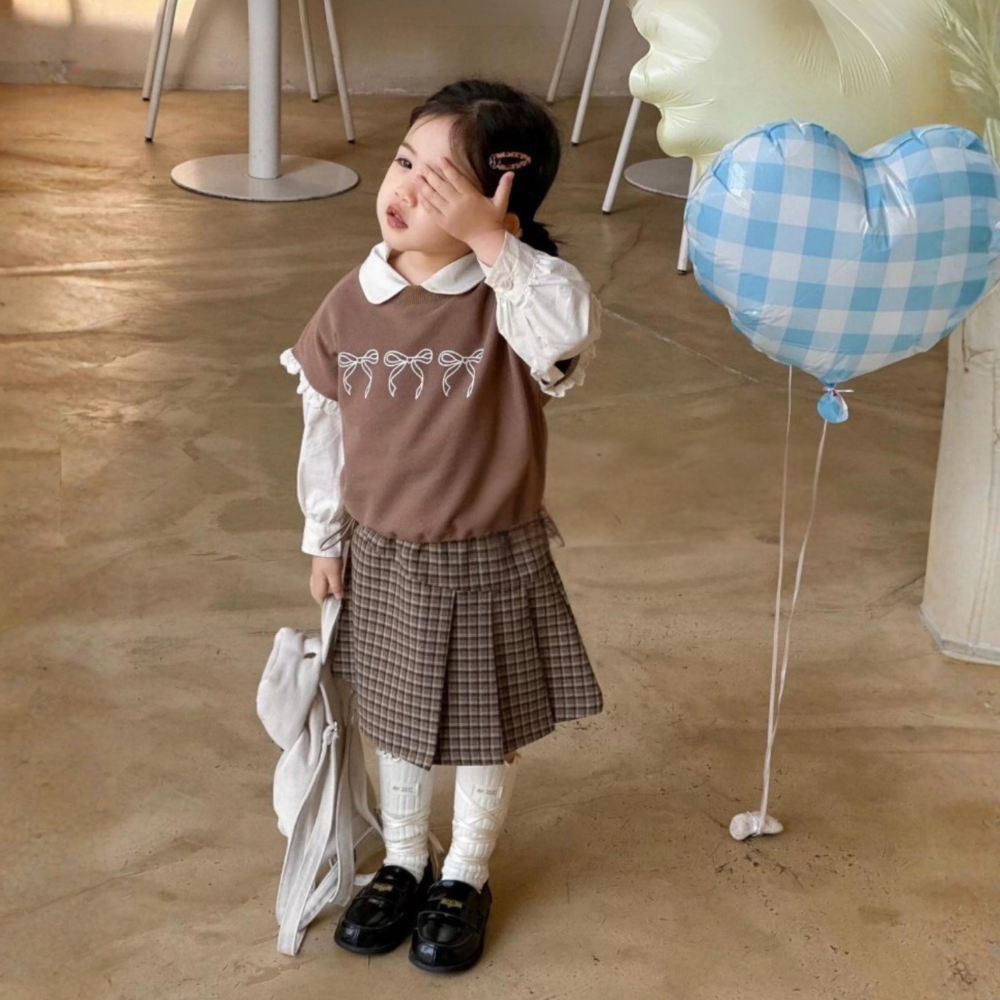 Triple Bow Layered Blouse