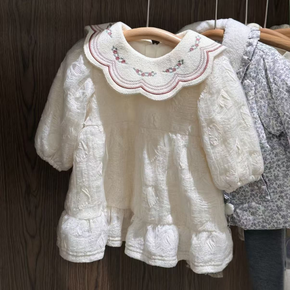 Vintage White Embroidered Dress