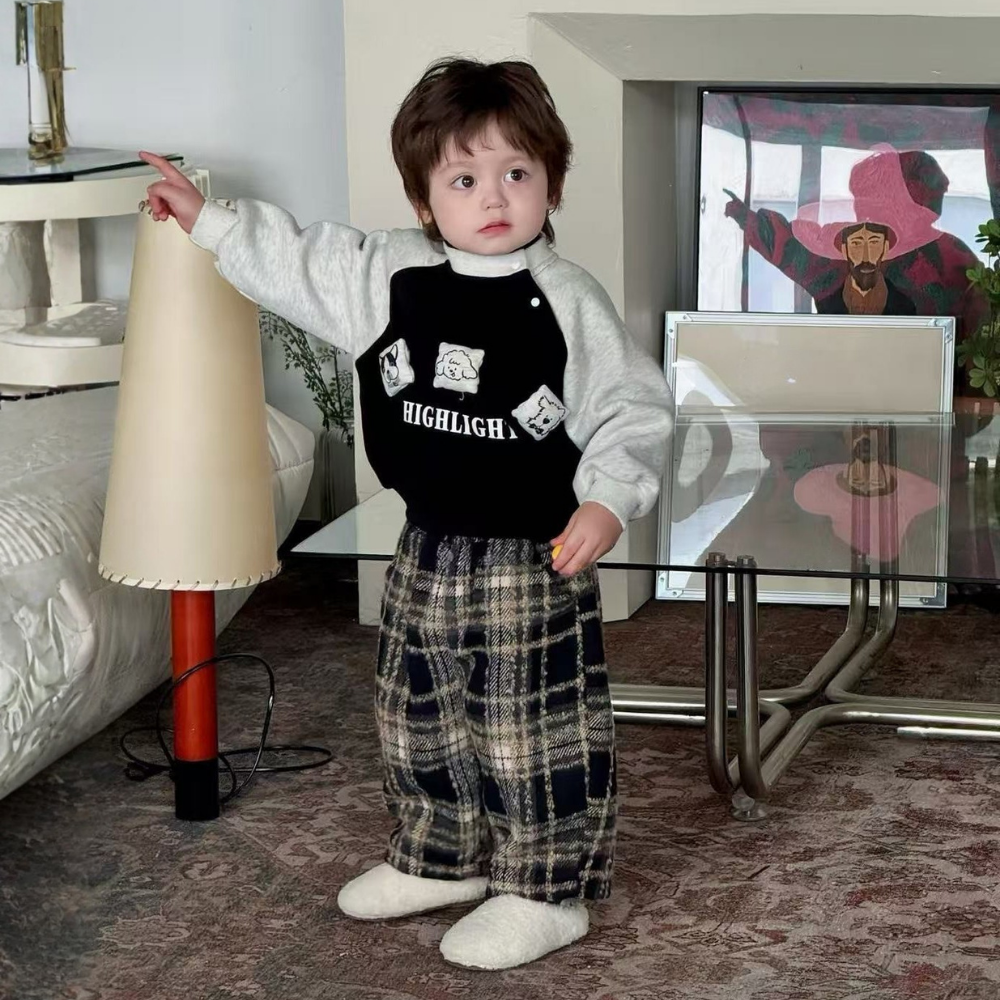 Puppy & Cloud Patch Fleece Sweatshirt