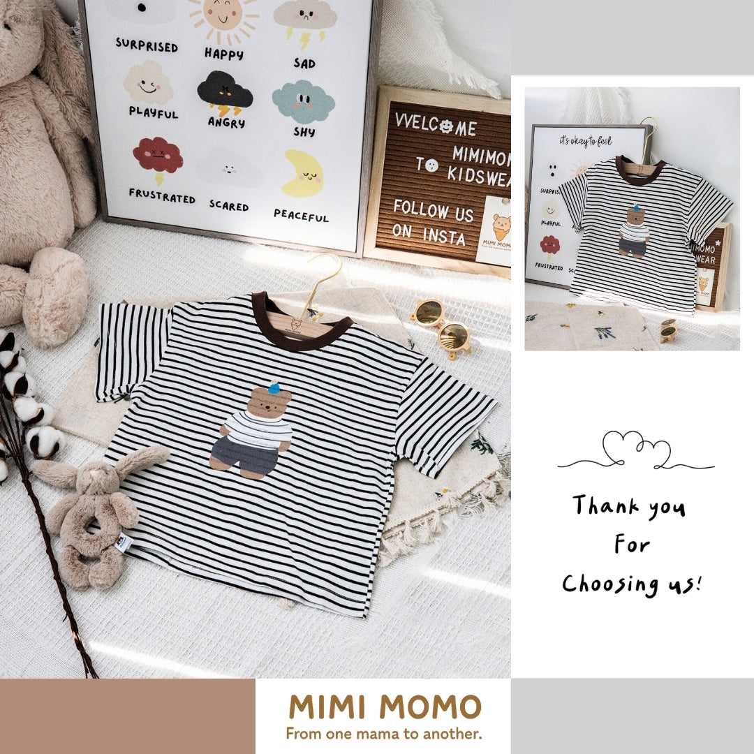 Cocoa Bear Stripe Tee