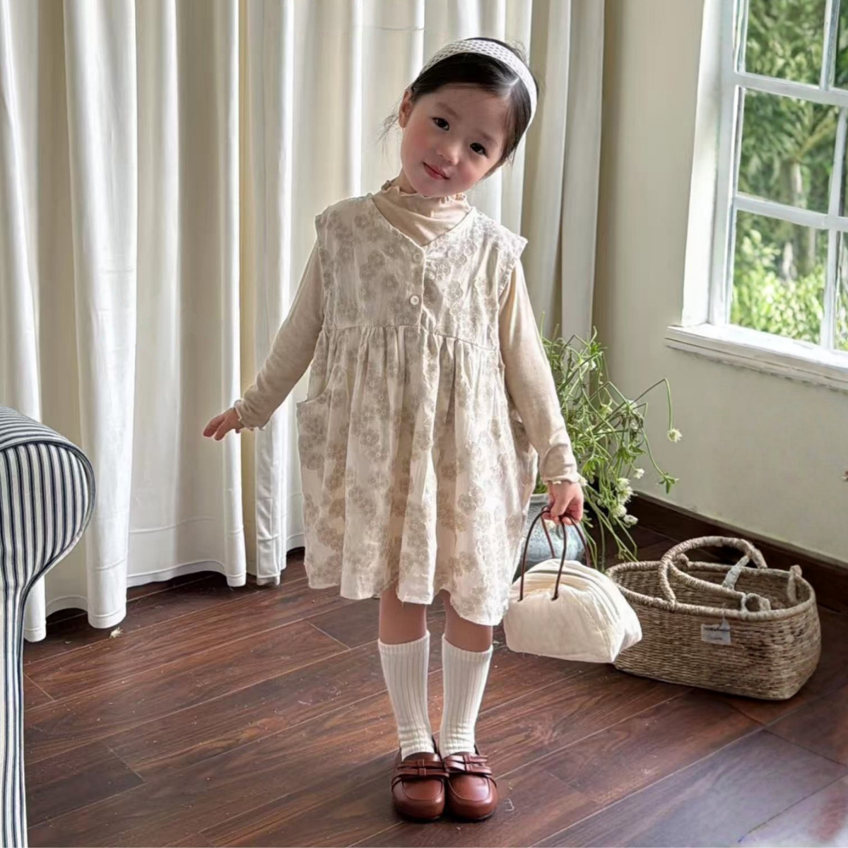 Wildflower Meadow 2-Piece Pinafore Set