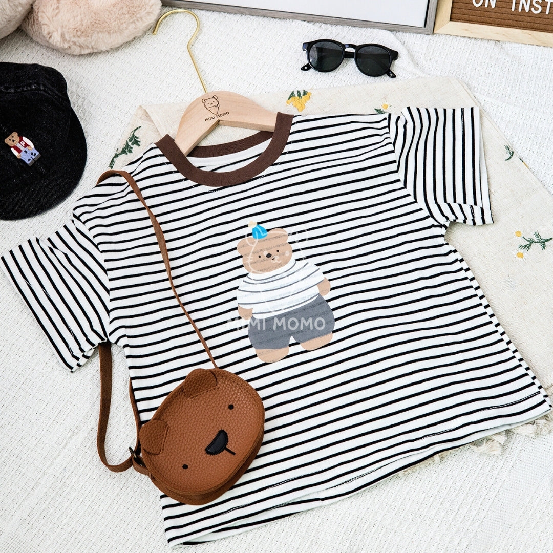 Cocoa Bear Stripe Tee