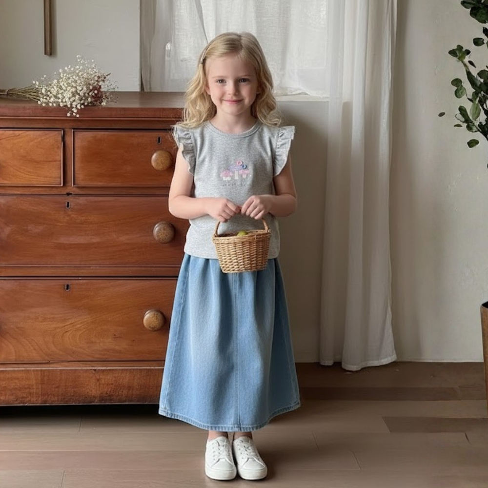 蘑菇仙子荷葉邊上衣