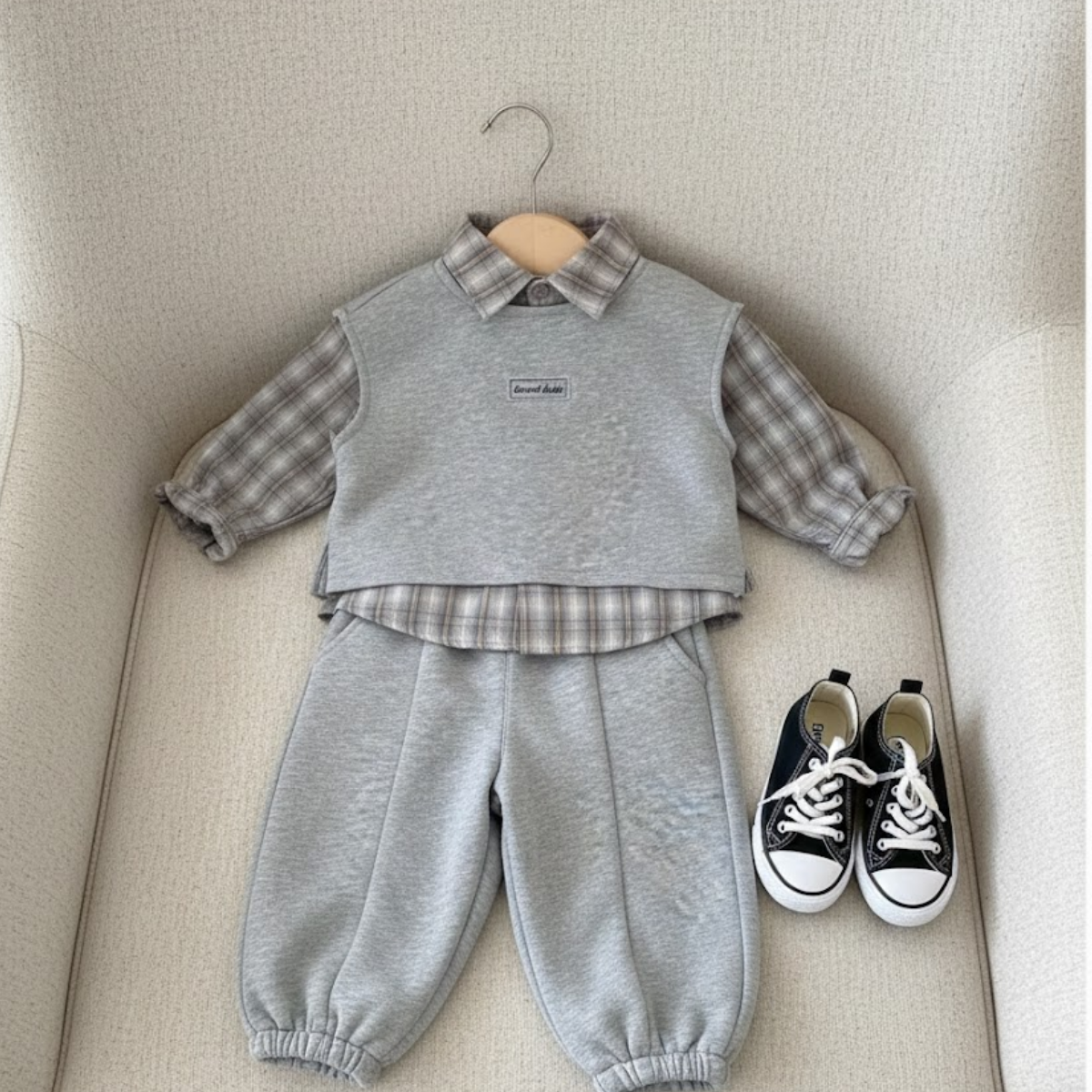 Skylark Plaid & Heather Grey 3-Piece Utility Set