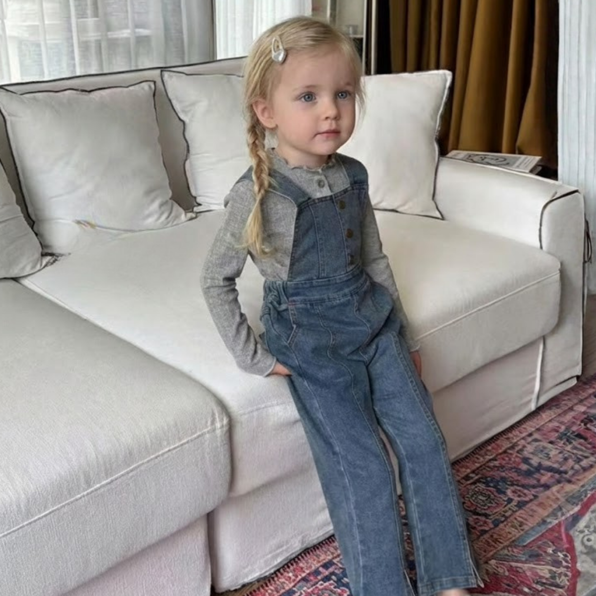 Heritage Paneled Denim Overalls