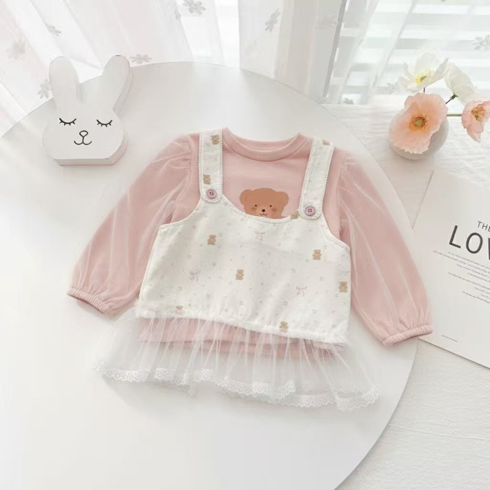 Teddy Tulle Top Set