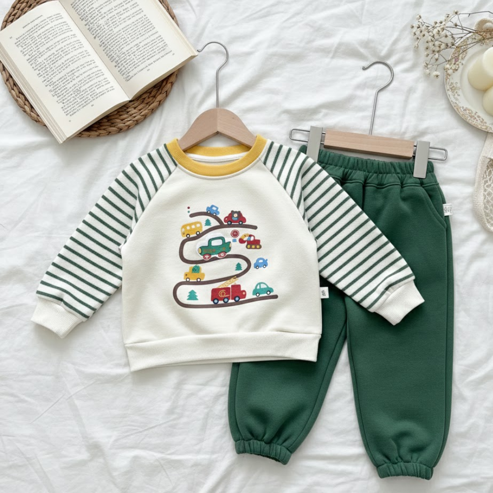 Traffic Fun Kids Sweatshirt Set