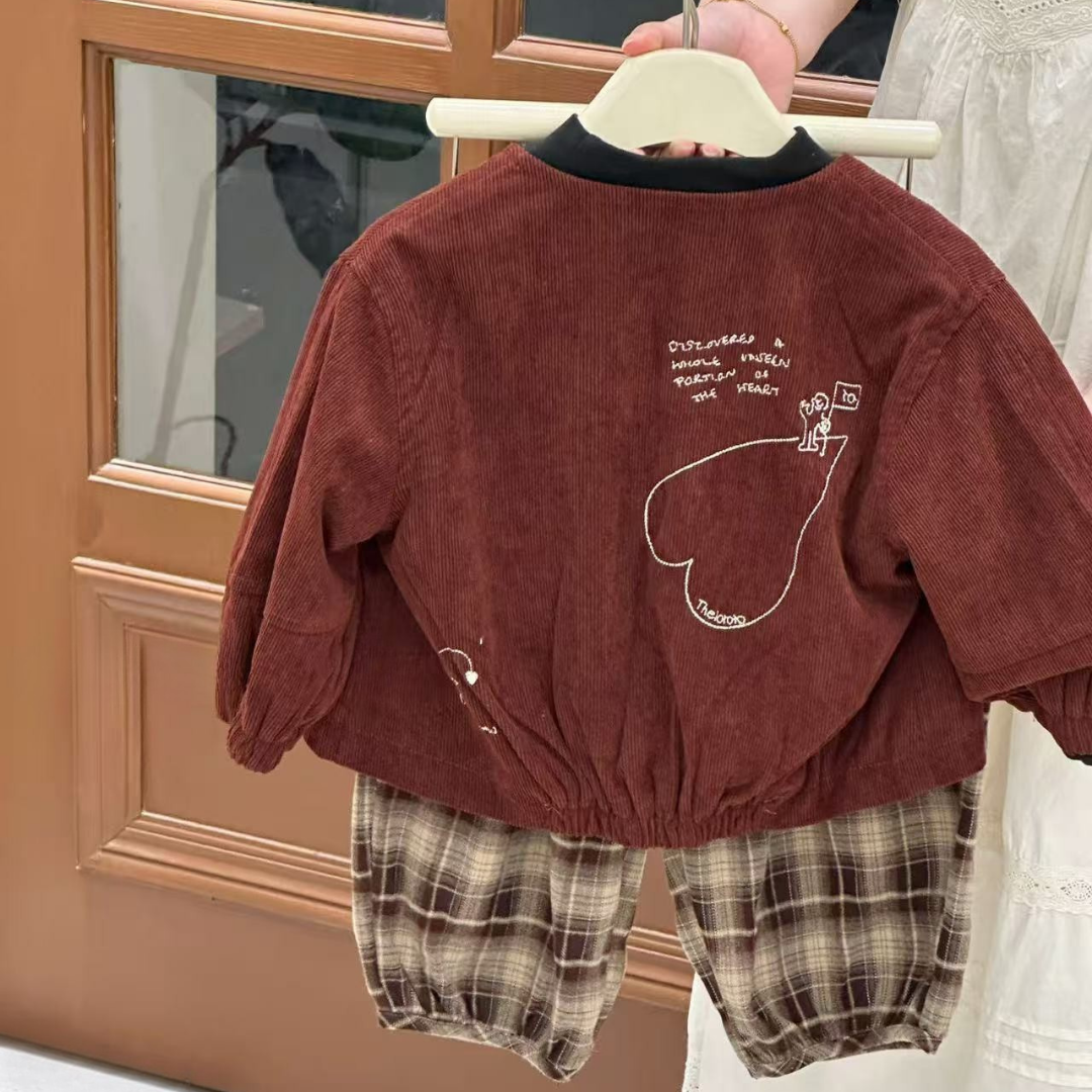 Rust Corduroy 3-Piece Set