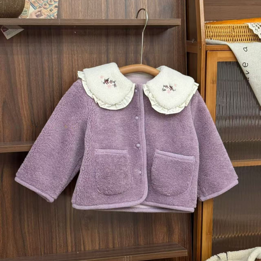 Cozy Lavender Sherpa Jacket