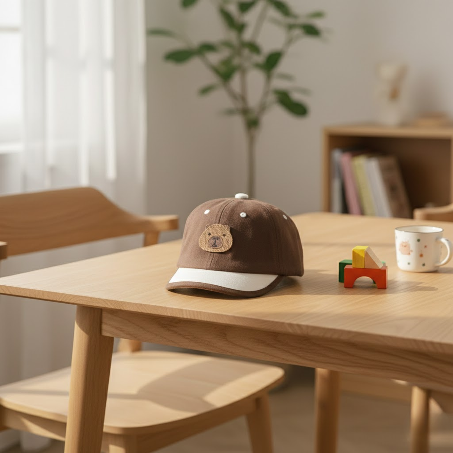 Bear Patch Cotton Baseball Cap