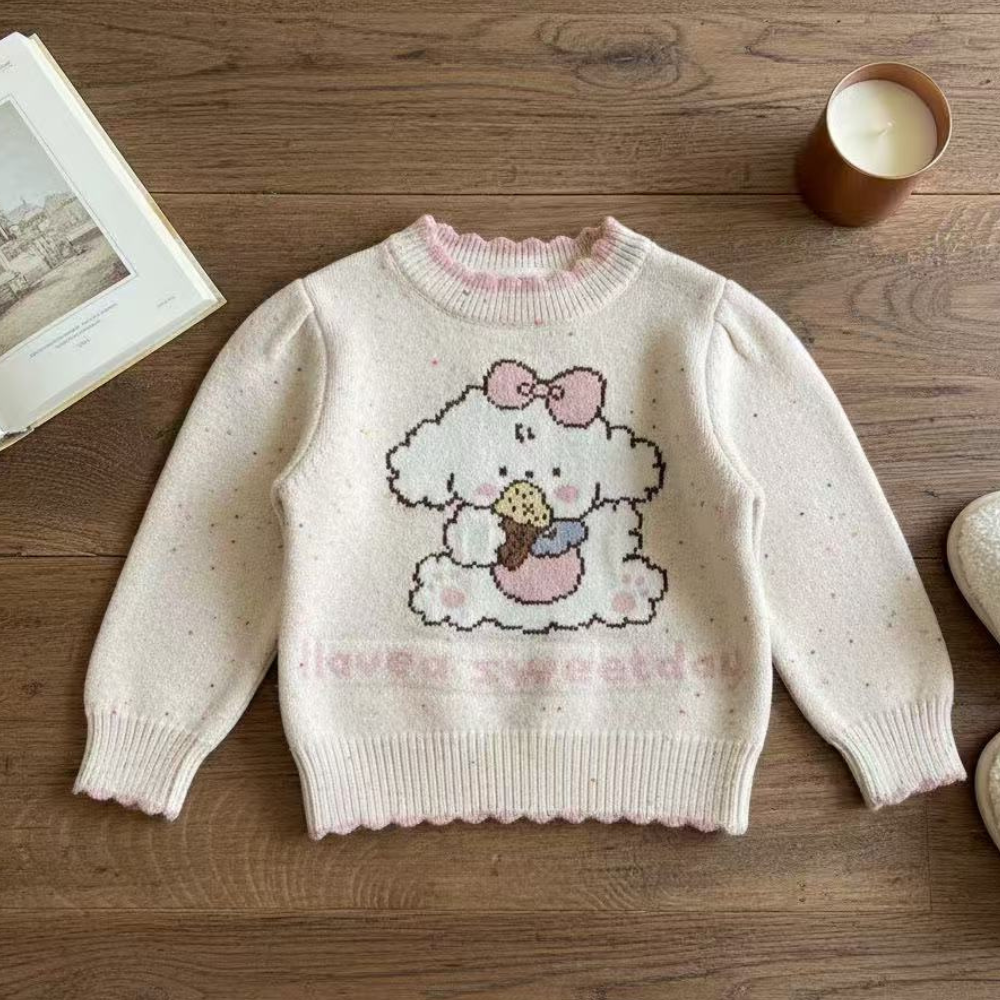 Cream Speckled Knit Sweater