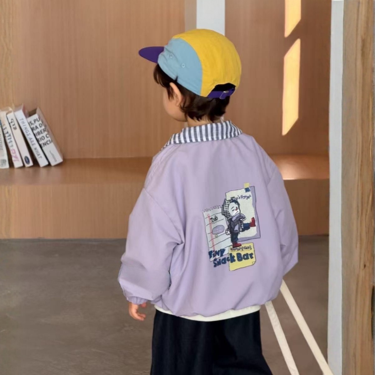Retro Lilac "Tiny Snack Bar" Windbreaker