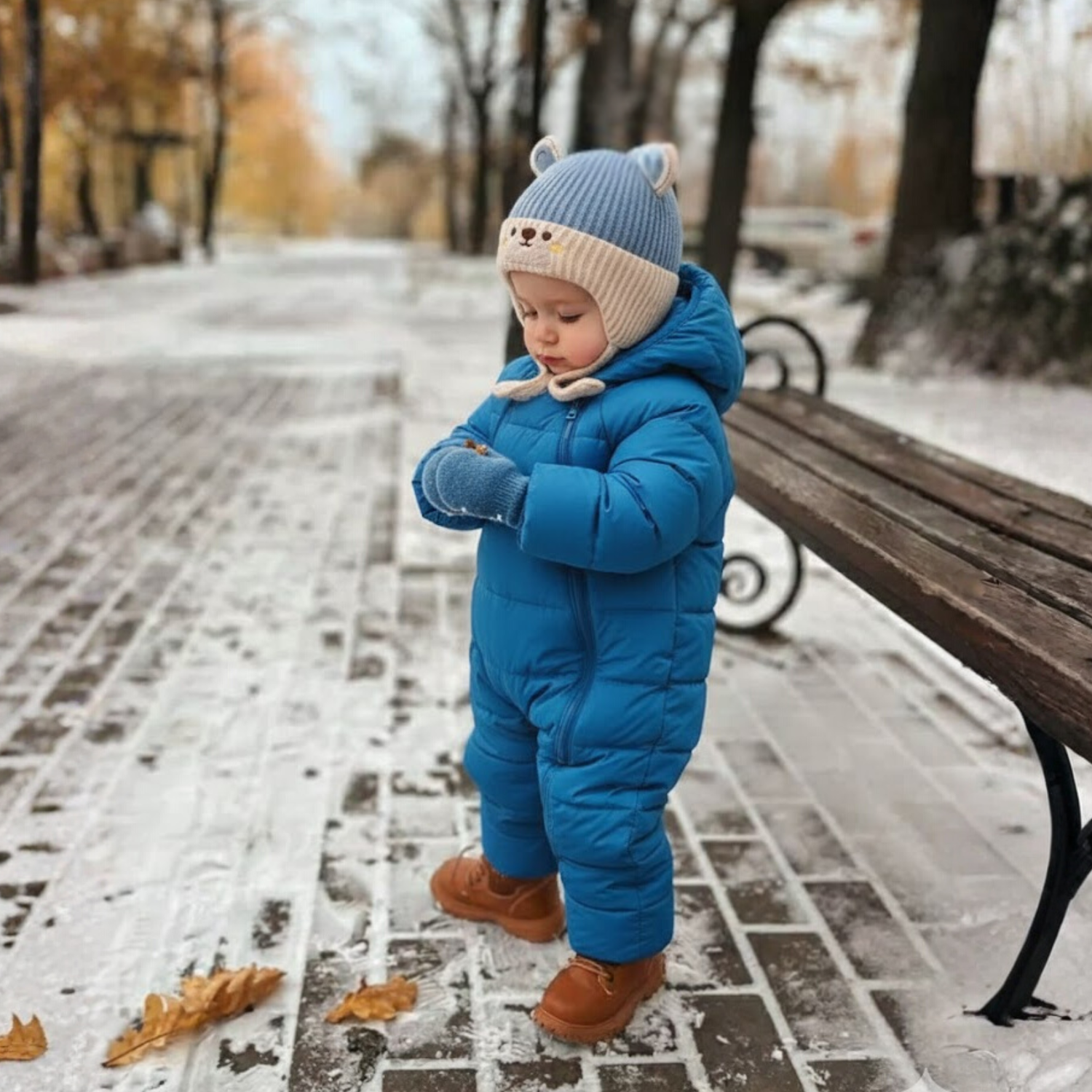 Cozy Bear-Ear Knit Winter Hat