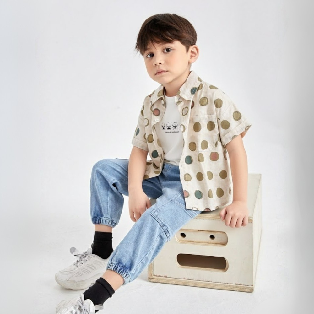 夏季波爾卡素描襯衫