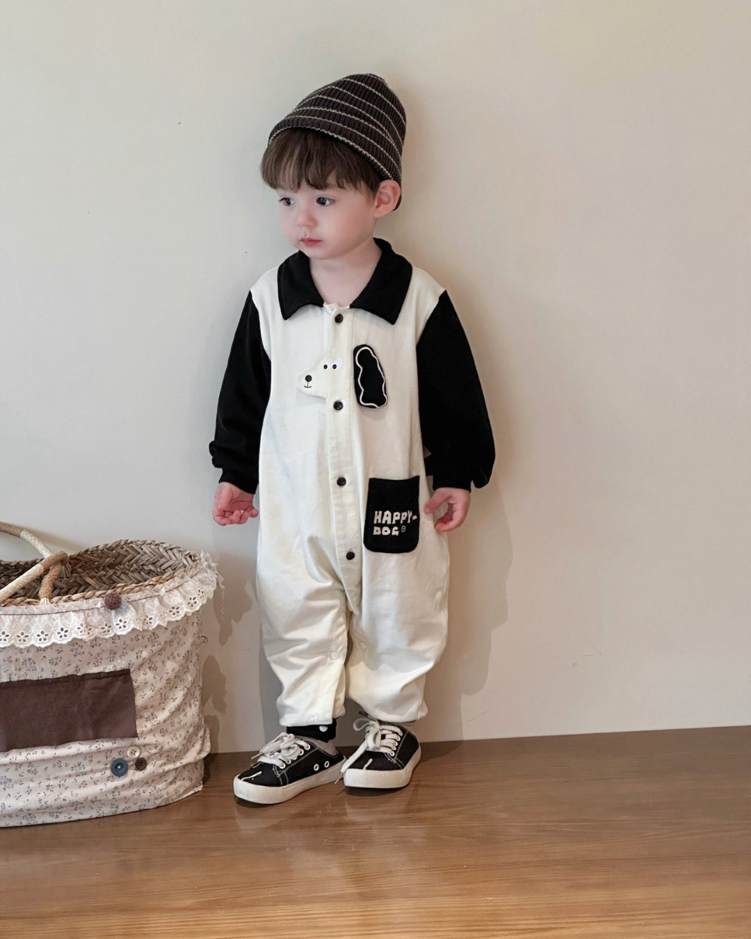 Happy Dog Color Block Jumpsuit