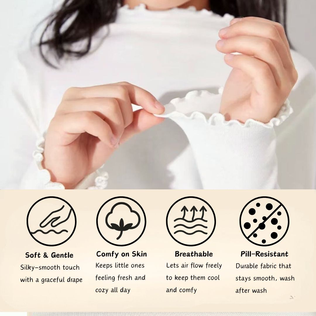 Classic Ruffle-Neck Cotton Tee