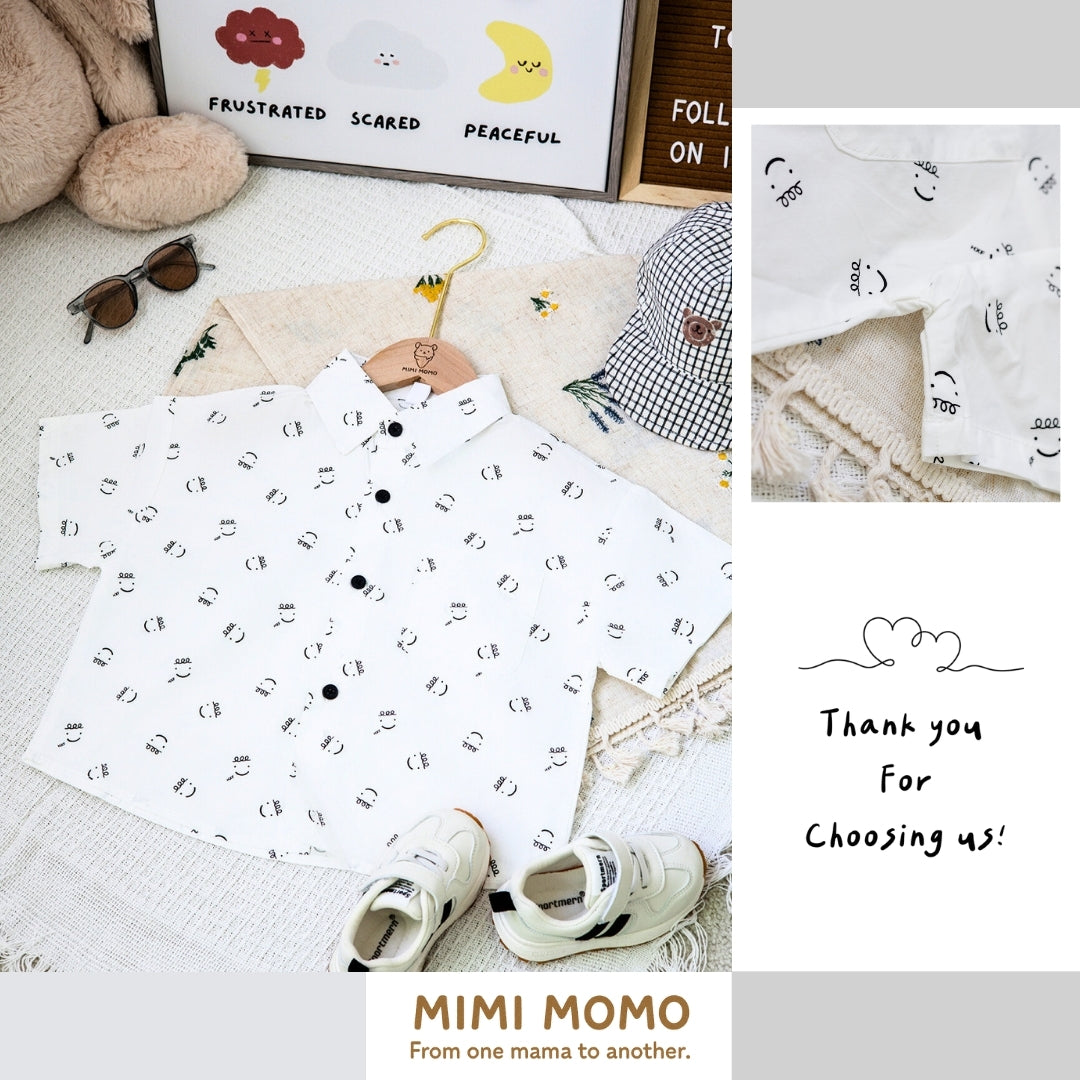 Smiley Faces Button-Up Shirt