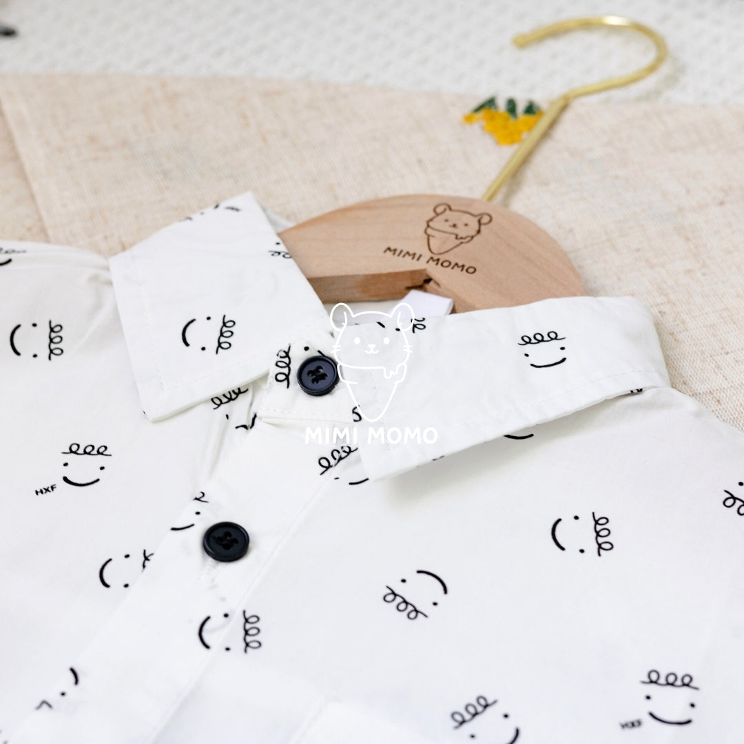 Smiley Faces Button-Up Shirt