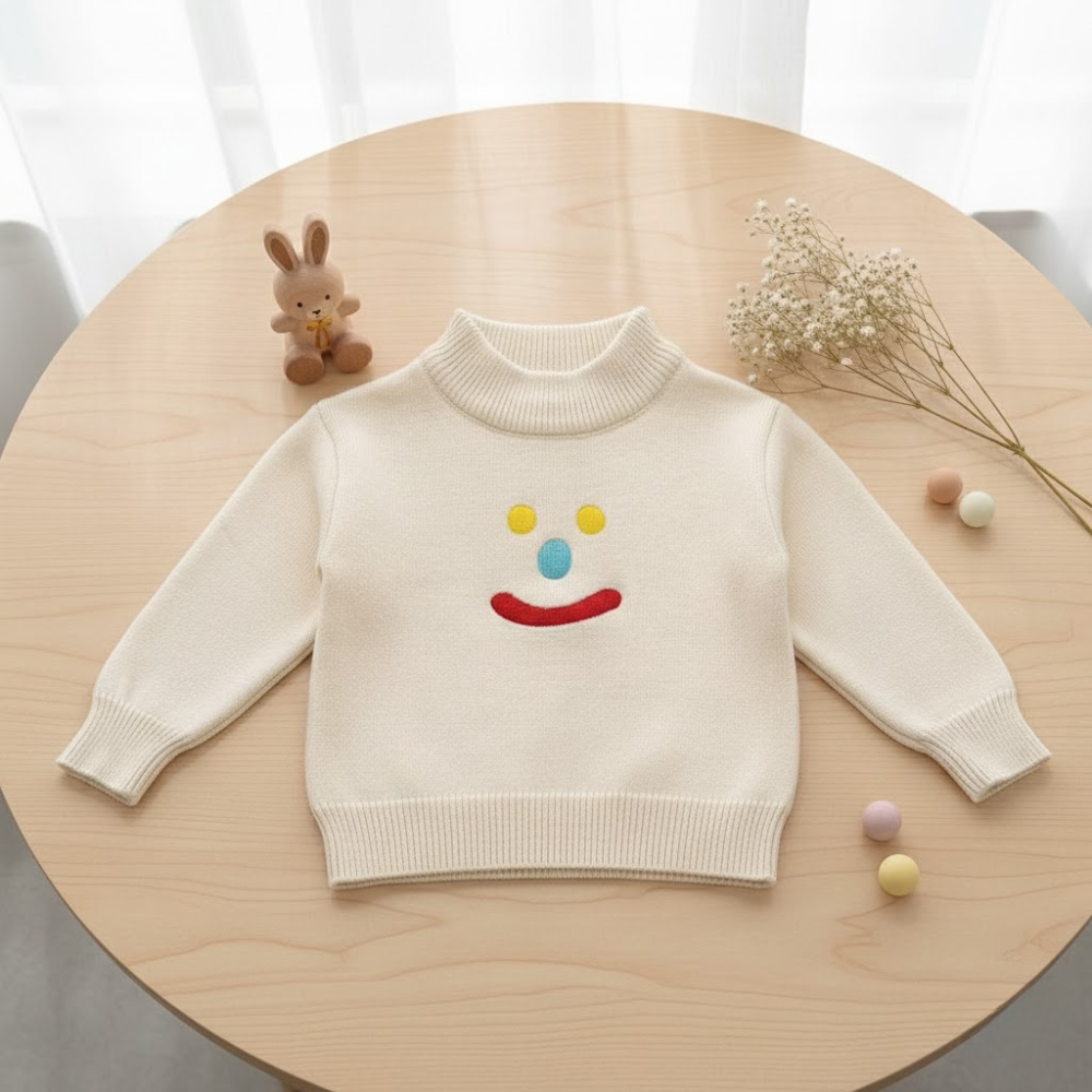 Smiley Face Knit Sweater