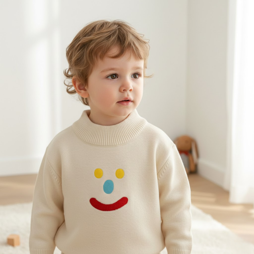 Smiley Face Knit Sweater