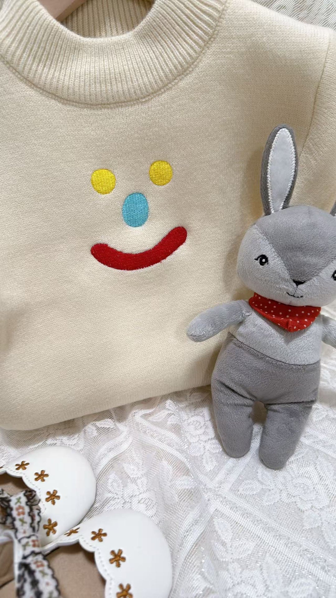 Smiley Face Knit Sweater