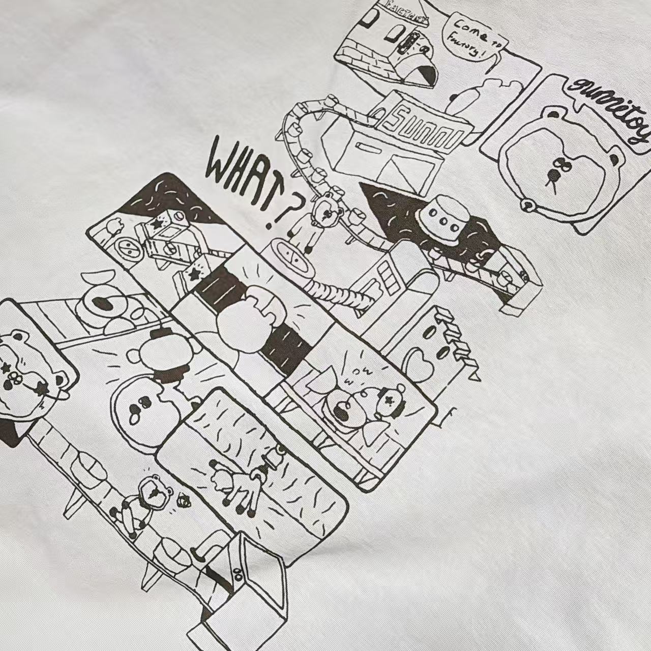Playful Cartoon Print Kids Jacket