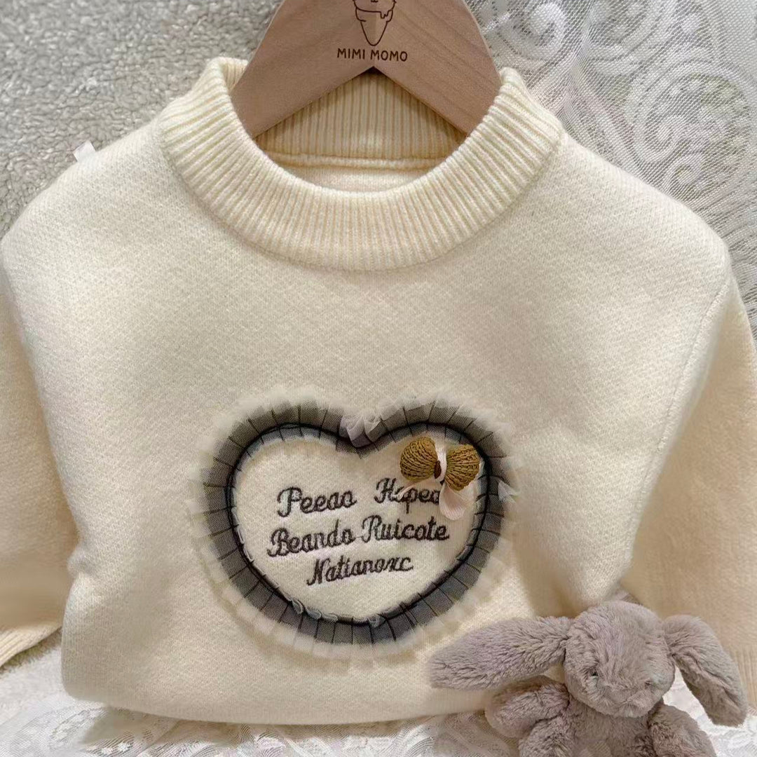 Heart Bow Knit Sweater